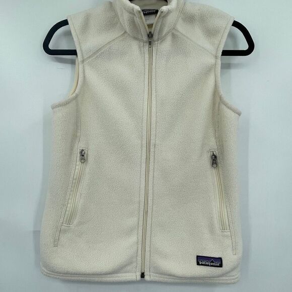 Patagonia Cream Handle Full Zip Fleece Sleeveless Synchilla Vest Size Small - Picture 1 of 6